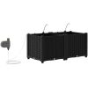 Trädgårdsplanterare med Vattensystem 2 st Svart vidaXL 80 x 40 x 37.5 cm – miniatyr 8