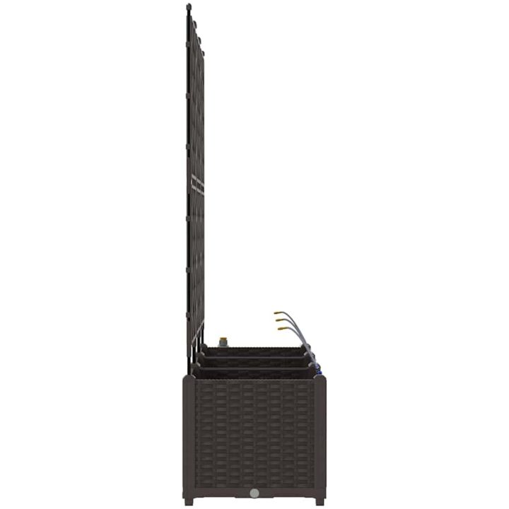 Trädgårdsplanterare med Vattensystem 3 st Brun vidaXL 120 x 40 x 142 cm – bild 7