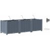Trädgårdsplanterare med Vattensystem 3 st Ljusgrå vidaXL 120 x 40 x 37,5 cm – miniatyr 2