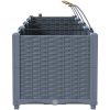 Trädgårdsplanterare med Vattensystem 3 st Ljusgrå vidaXL 120 x 40 x 37,5 cm – miniatyr 7