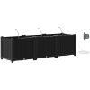 Trädgårdsplanterare med Vattensystem 3 st Svart vidaXL 120 x 40 x 37.5 cm – miniatyr 2