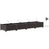 Trädgårdsplanterare med vattensystem 4 st Brun vidaXL 160 x 40 x 22 cm – miniatyr 2