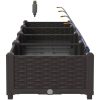 Trädgårdsplanterare med vattensystem 4 st Brun vidaXL 160 x 40 x 22 cm – miniatyr 7