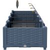 Trädgårdsplanterare med Vattensystem 4 st Grå vidaXL 160 x 40 x 22 cm – miniatyr 5