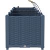 Trädgårdsplanterare med Vattensystem 4 st Grå vidaXL 160 x 40 x 37.5 cm – miniatyr 6