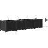 Trädgårdsplanterare med Vattensystem 4 st Svart vidaXL 160 x 40 x 37.5 cm – miniatyr 2