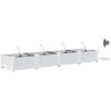 Trädgårdsplanterare med Vattensystem 4 st Vit vidaXL 160 x 40 x 22 cm – miniatyr 2