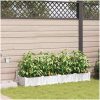 Trädgårdsplanterare med Vattensystem 4 st Vit vidaXL 160 x 40 x 22 cm – miniatyr 1