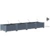 Trädgårdsplanterare med Vattensystem 4 stycken Ljusgrå vidaXL 160 x 40 x 22 cm – miniatyr 2