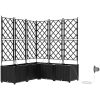 Trädgårdsplanterare med Vattensystem 5 st Svart vidaXL 120 x 120 x 142 cm – miniatyr 2