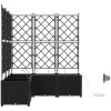 Trädgårdsplanterare med Vattensystem 5 st Svart vidaXL 120 x 120 x 142 cm – miniatyr 6
