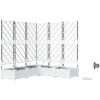 Trädgårdsplanterare med Vattensystem 5 st Vit vidaXL 120 x 120 x 126 cm – miniatyr 2