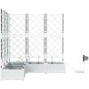 Trädgårdsplanterare med Vattensystem 5 st Vit vidaXL 120 x 120 x 126 cm – miniatyr 5