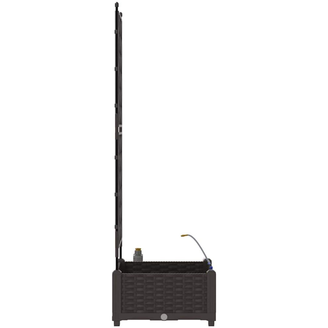 Trädgårdsplanterare med Vattensystem Brun vidaXL 40 x 40 x 126 cm – bild 7