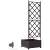 Trädgårdsplanterare med Vattensystem Brun vidaXL 40 x 40 x 126 cm – miniatyr 8