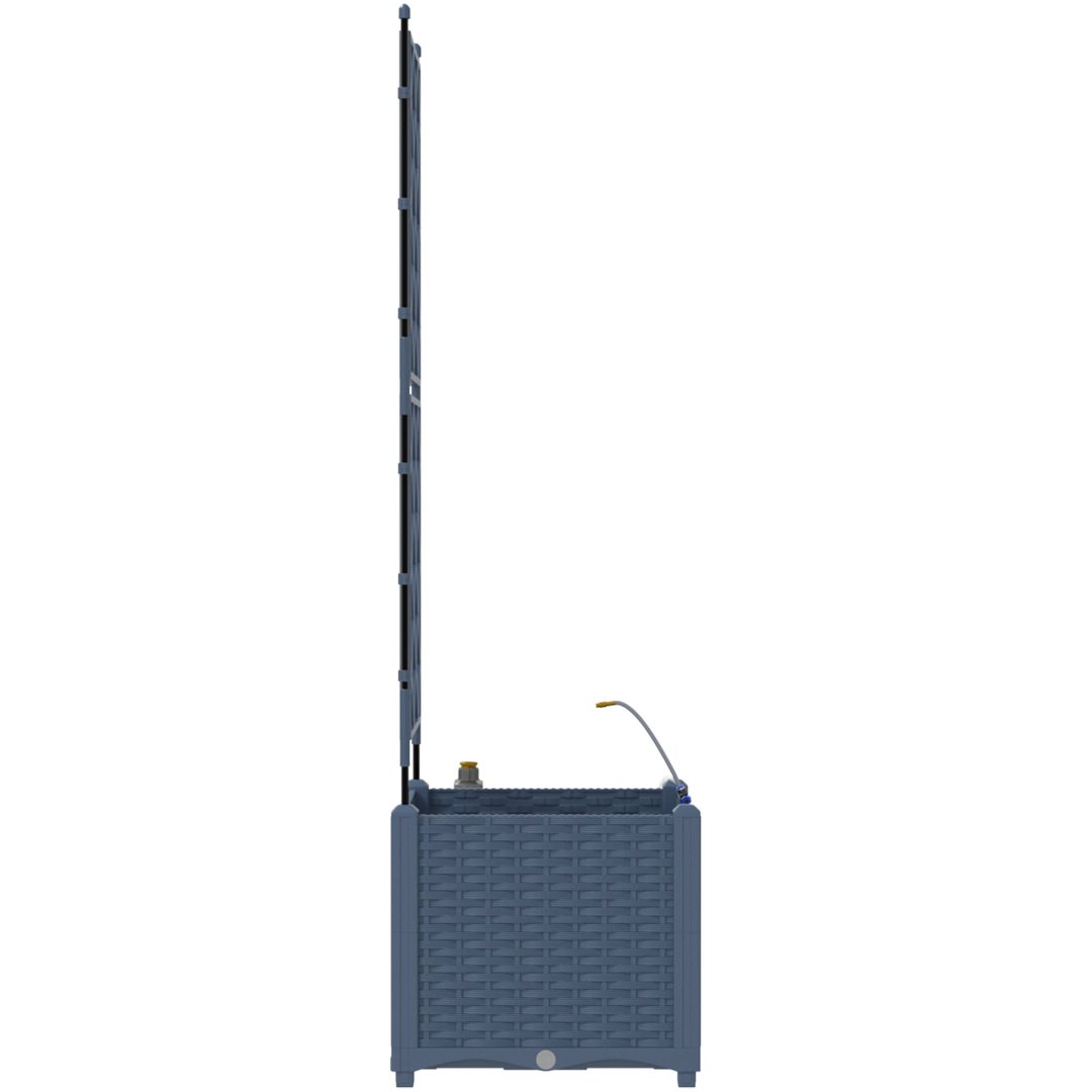 Trädgårdsplanterare med Vattensystem Grå vidaXL 40 x 40 x 142 cm – bild 6
