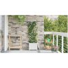 Trädgårdsplanterare med vattensystem Vit vidaXL 40 x 40 x 142 cm – miniatyr 4
