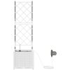 Trädgårdsplanterare med vattensystem Vit vidaXL 40 x 40 x 142 cm – miniatyr 6