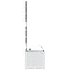 Trädgårdsplanterare med vattensystem Vit vidaXL 40 x 40 x 142 cm – miniatyr 7