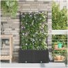 Trädgårdsplanterare med Vattningssystem 2 st Svart vidaXL 80 x 40 x 142 cm – miniatyr 3