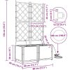 Trädgårdsplanterare med Vattningssystem 2 st Svart vidaXL 80 x 40 x 142 cm – miniatyr 10