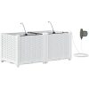 Trädgårdsplanterare med vattningssystem 2 st Vita vidaXL 80 x 40 x 37.5 cm – miniatyr 2