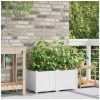 Trädgårdsplanterare med vattningssystem 2 st Vita vidaXL 80 x 40 x 37.5 cm – miniatyr 3