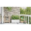 Trädgårdsplanterare med vattningssystem 2 st Vita vidaXL 80 x 40 x 37.5 cm – miniatyr 4