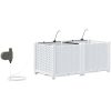 Trädgårdsplanterare med vattningssystem 2 st Vita vidaXL 80 x 40 x 37.5 cm – miniatyr 8