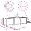 Trädgårdsplanterare med Vattningssystem 3 st Grå vidaXL 120 x 40 x 37.5 cm – miniatyr 9