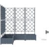 Trädgårdsplanterare med Vattningssystem 5 st Ljusgrå vidaXL 120 x 120 x 126 cm – miniatyr 6