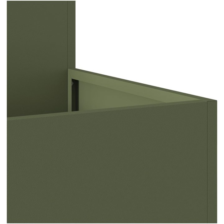 Trädgårdsplanterare Olivgrön Stål vidaXL 80 x 80 x 48 cm – bild 9