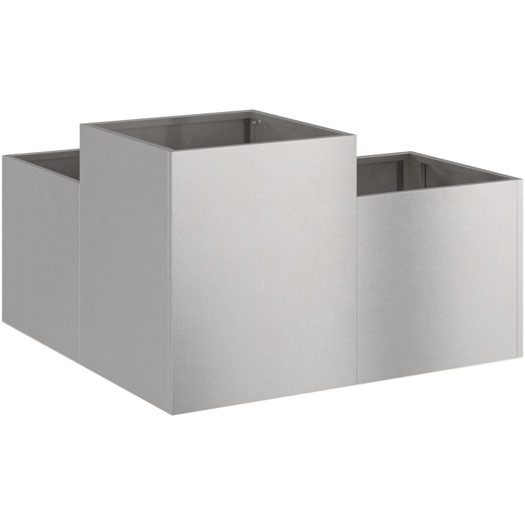 Trädgårdsplanterare Rostfritt Stål vidaXL 80 x 80 x 48 cm – bild 5