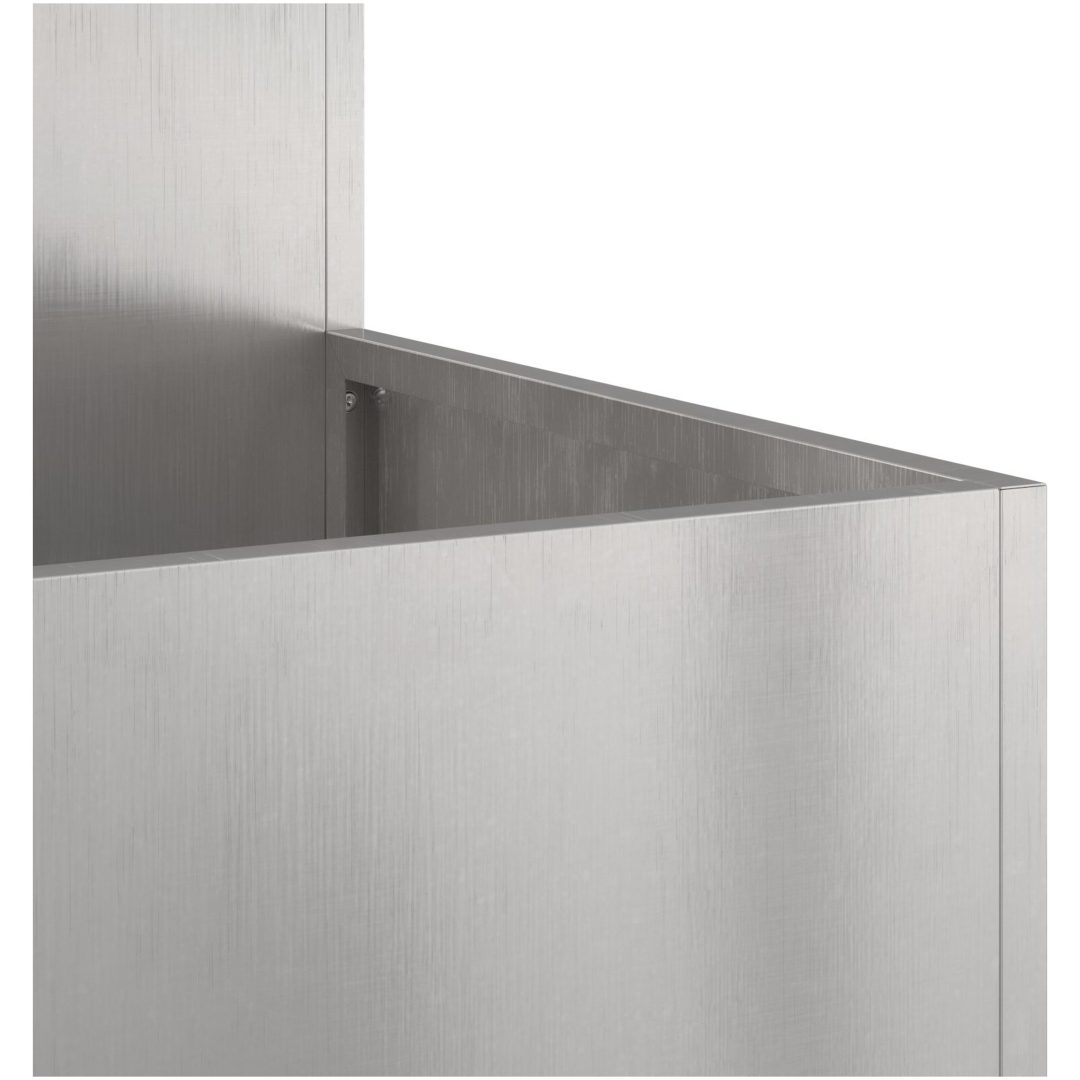 Trädgårdsplanterare Rostfritt Stål vidaXL 80 x 80 x 48 cm – bild 9