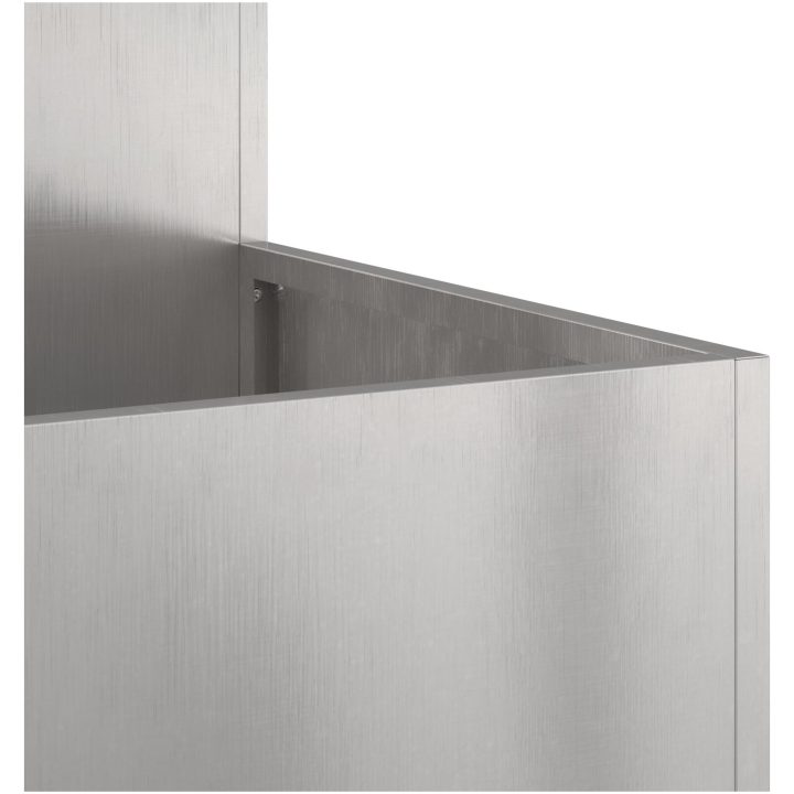Trädgårdsplanterare Rostfritt Stål vidaXL 80 x 80 x 48 cm – bild 9