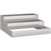 Trädgårdsplanterare Silver Rostfritt stål vidaXL 90 x 90 x 35 cm – miniatyr 2