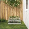 Trädgårdsplanterare Silver Rostfritt stål vidaXL 90 x 90 x 35 cm – miniatyr 4