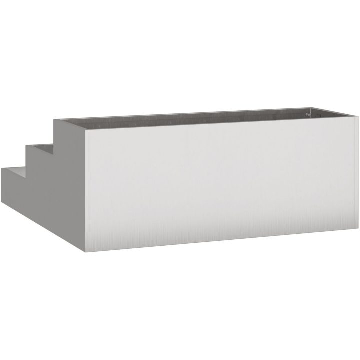 Trädgårdsplanterare Silver Rostfritt stål vidaXL 90 x 90 x 35 cm – bild 5