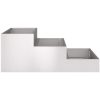 Trädgårdsplanterare Silver Rostfritt stål vidaXL 90 x 90 x 35 cm – miniatyr 7