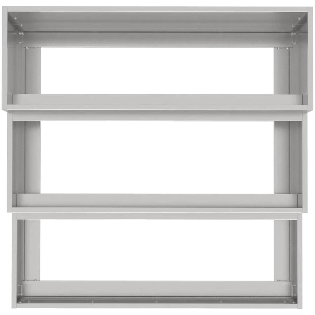 Trädgårdsplanterare Silver Rostfritt stål vidaXL 90 x 90 x 35 cm – bild 8