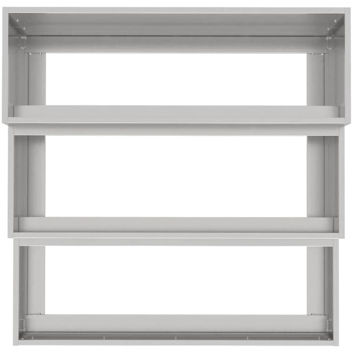 Trädgårdsplanterare Silver Rostfritt stål vidaXL 90 x 90 x 35 cm – bild 8