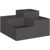 Trädgårdsplanterare Svart Stål vidaXL 80 x 80 x 48 cm – miniatyr 2