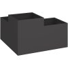 Trädgårdsplanterare Svart Stål vidaXL 80 x 80 x 48 cm – miniatyr 5