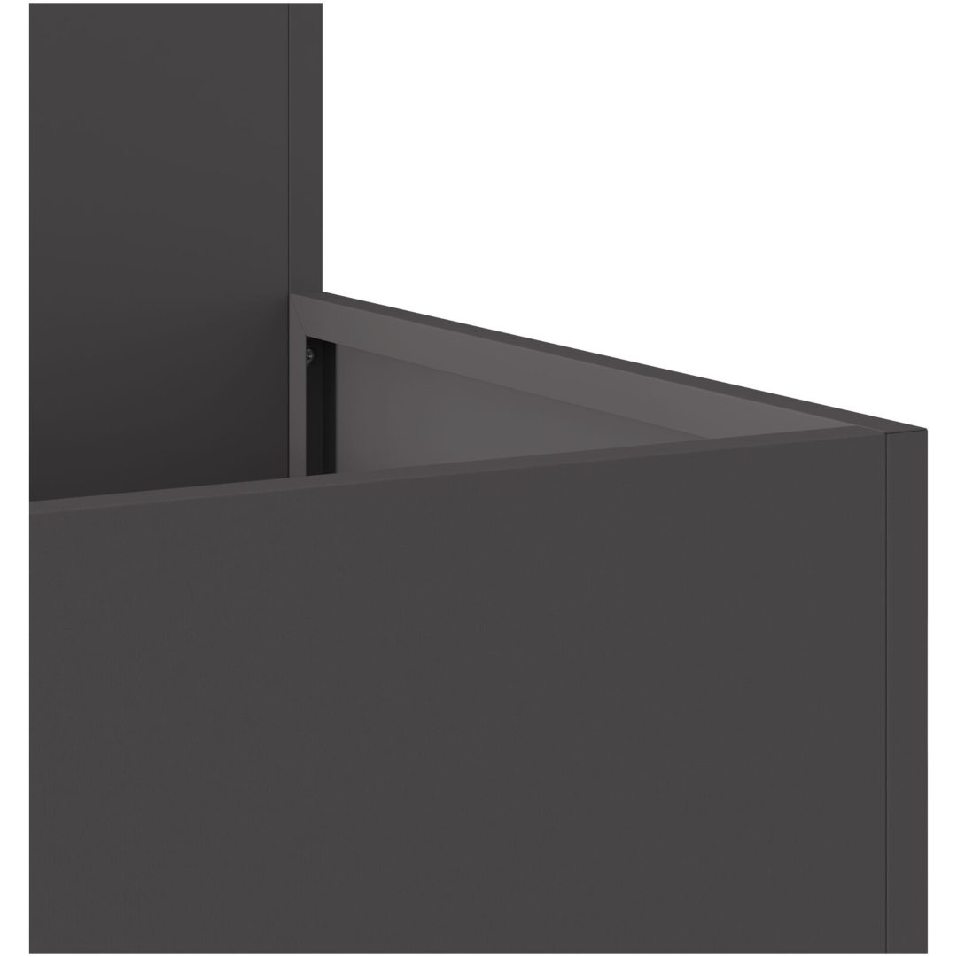 Trädgårdsplanterare Svart Stål vidaXL 80 x 80 x 48 cm – bild 9