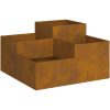 Trädgårdsplanterare Väderbeständig Stål vidaXL 80 x 80 x 48 cm – miniatyr 5