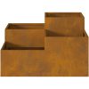 Trädgårdsplanterare Väderbeständig Stål vidaXL 80 x 80 x 48 cm – miniatyr 6