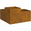 Trädgårdsplanterare Väderbeständig Stål vidaXL 80 x 80 x 48 cm – miniatyr 7