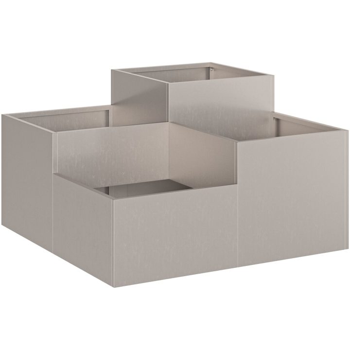 Trädgårdsplanterare Väderbeständigt Stål vidaXL 100 x 100 x 48 cm – bild 8