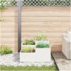Trädgårdsplanterare Vit Stål vidaXL 100 x 100 x 48 cm – miniatyr 4