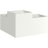 Trädgårdsplanterare Vit Stål vidaXL 100 x 100 x 48 cm – miniatyr 5